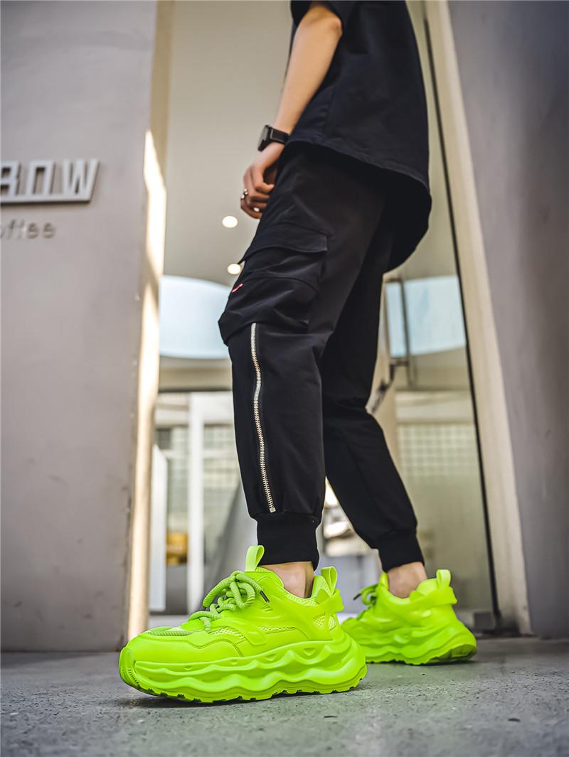 Модные уличные зеленые массивные кроссовки мужские дизайнерские спортивные туфли — фото 5