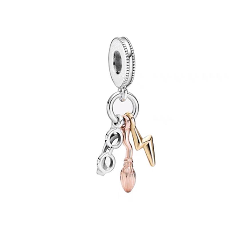 Perline Charms Harry Potter Bracciale Serpente Collana Gioielli Fai da Te Regalo Donna Perline Pendenti Originali