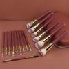 Burgundy 16-Piece Makeup Brush Set: Soft Bristle Foundation, Eyeshadow, and Blush Brushes