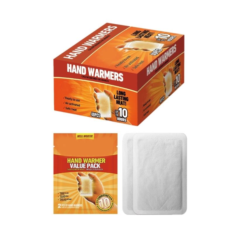 Hand Warmers Pack of 40 Portable Heat Pouches Warming Patches Warm Body Patches for Cold Weather Relief Outdoor Sports 1