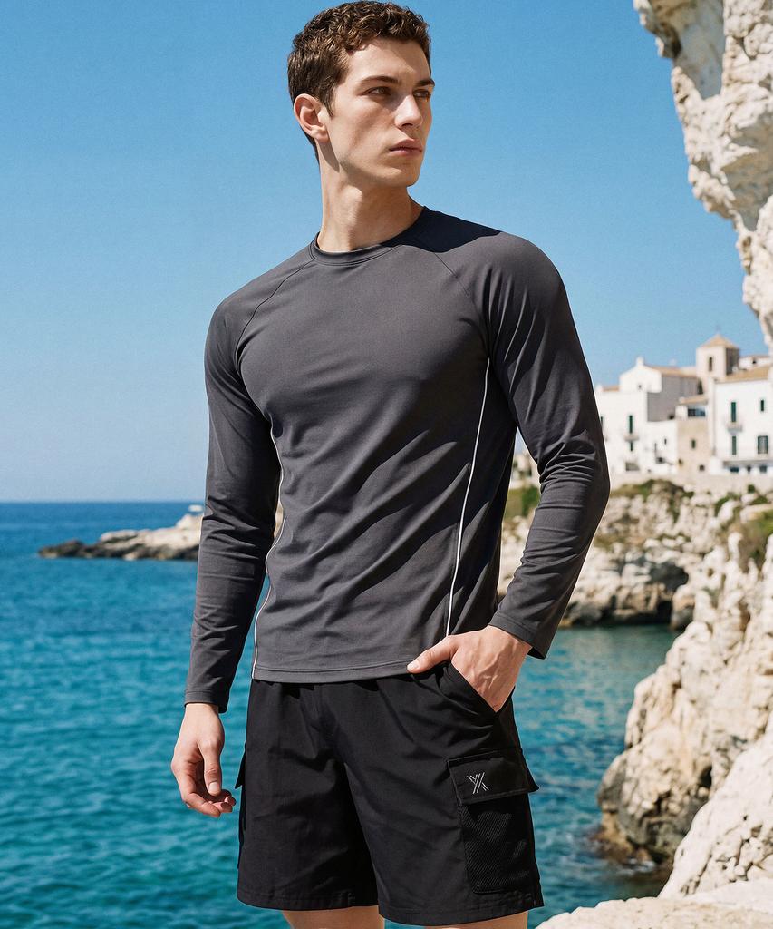 XEXYMIX Piping Back Logo Rash Guard Xml2Wt1401