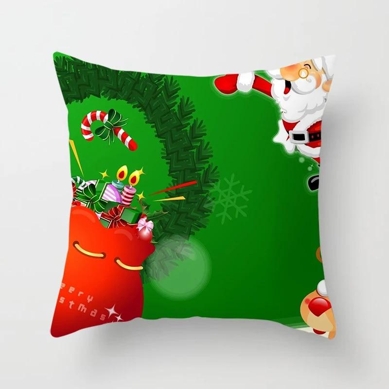 

Рождественский комплект подушек с рисунком Санта-Клауса, диван, подарок, украшение для дома, наволочка, Рождественский подарок, наволочка 40x40cm