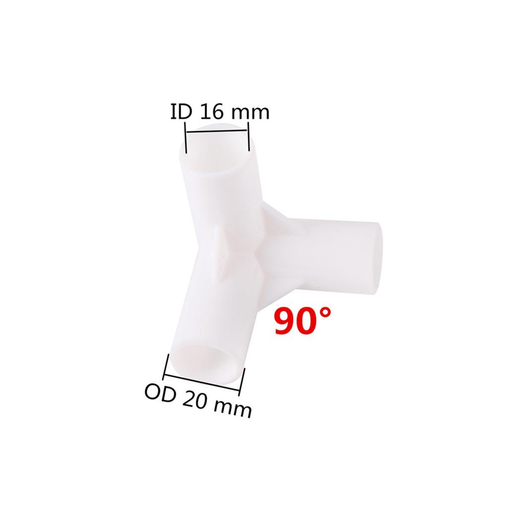 Garden Water PVC Connector 16mm Plastic Straight 3-Way Joint 90/120/135 Degree Three-dimensional Tee DIY Wardrobe Tent Couplings