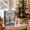 Snowman Christmas Advent Calendar with Acrylic 2D Snowman Hanging Ornaments