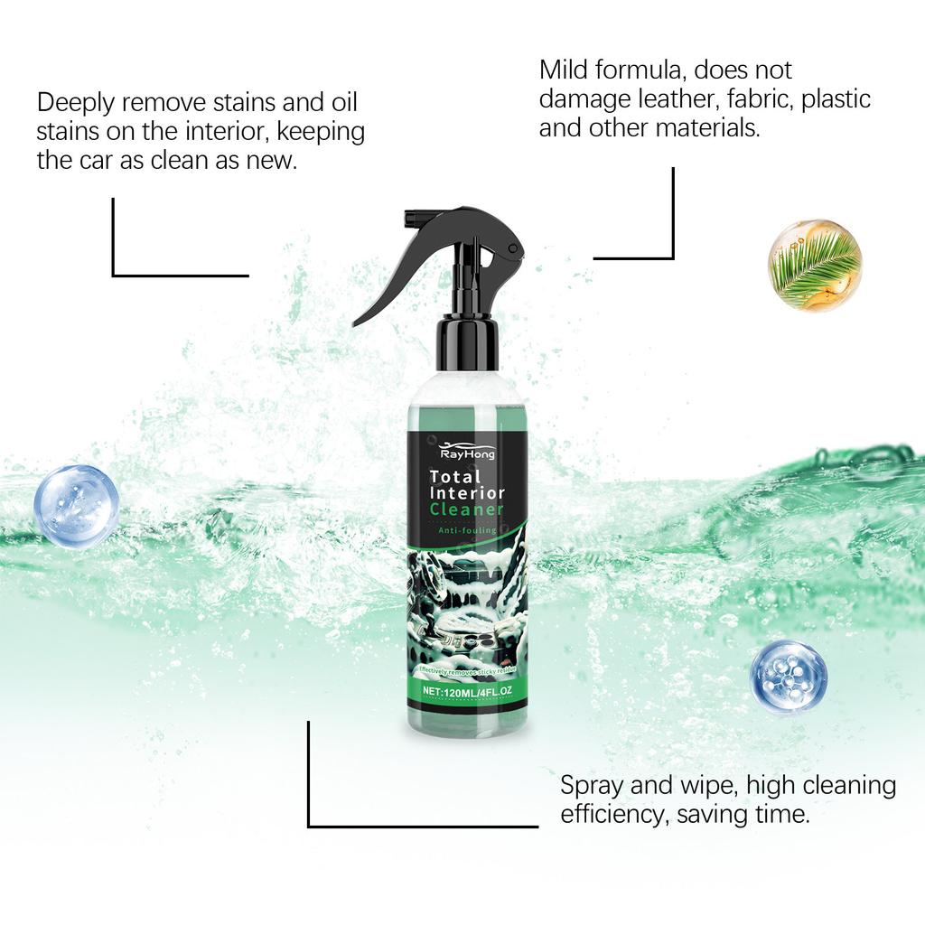 Rayhong Car Interior Cleaner Seat Headliner Dashboard Waterless Stain Remover Foam Cleaner