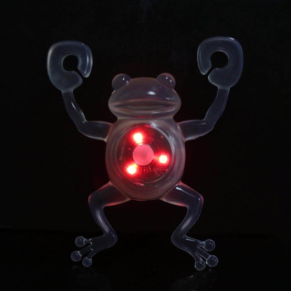 Red/Multicolor Light Frog Shape Bike Tail Light Night Riding Warning Lamp Cycling Equipment