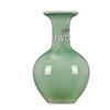 Green Glaze Antique Chinese-style Jingdezhen Ceramic Vase for Flower Arrangement and Home Decoration