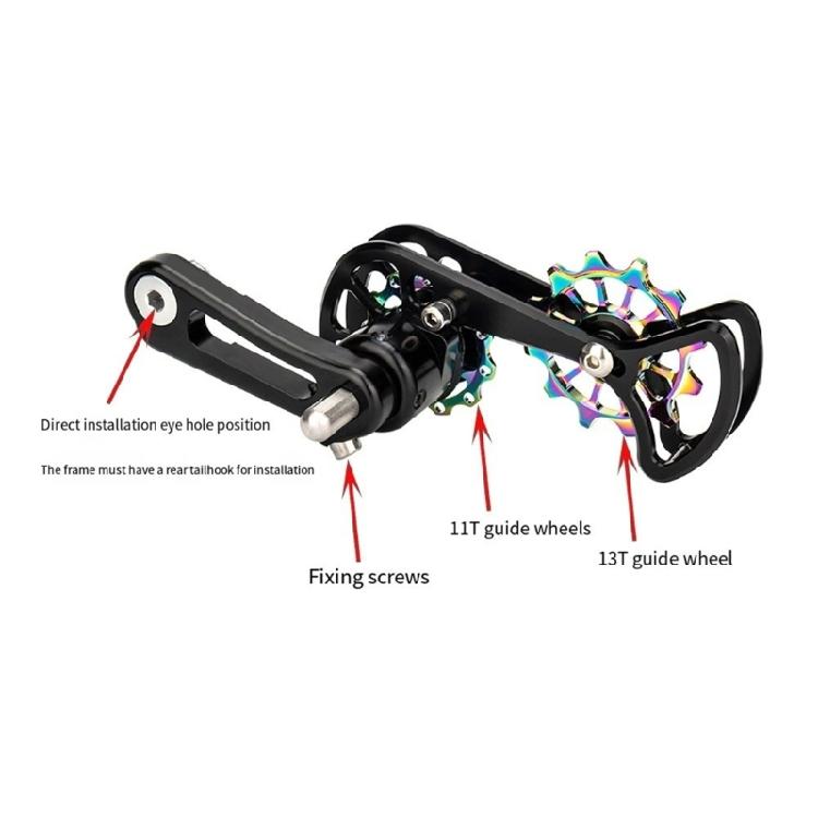 Folding Bike Chain Stabilizers Bike Chain Tensioner Guide Roller Cycling Bicycles Chain Guide Pulley Single Speed Adjuster