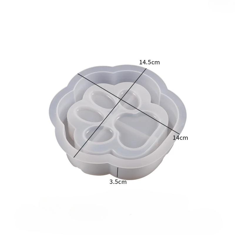 

Пепельница в виде кошачьей лапки, силиконовая форма, эпоксидная смола, форма для литья сигар из бетона, кристаллов, гипсовый держатель, форма для хранения ювелирных изделий светло-серый