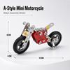 Motorcycle‑Shaped Metal Building Toy Mini‑Sized Assembly Puzzle Toy Motorcycle Model Kit  Kids