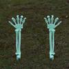 Halloween Skull & Skeleton Stake Set: 3-Piece Hand Bones & Head Decoration for Festive Props