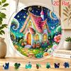 2D Flat, 2D Flat Acrylic Puzzle Suncatcher, Magic Cottage Themed Suncatcher Puzzle, Home and Garden Decor, Gift for Christmas, Thanksgiving, Anniversa