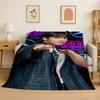 Kpop B-BTS Jeon Jung Kook JK Flannel Blanket Soft Warm Throw Blanket for Bedroom Living Room Bed Travel Camping Picnic Gift