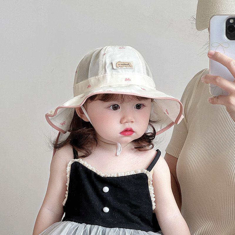 Girls' Breathable Mesh Wide Brim Sun Hat for Summer Outings