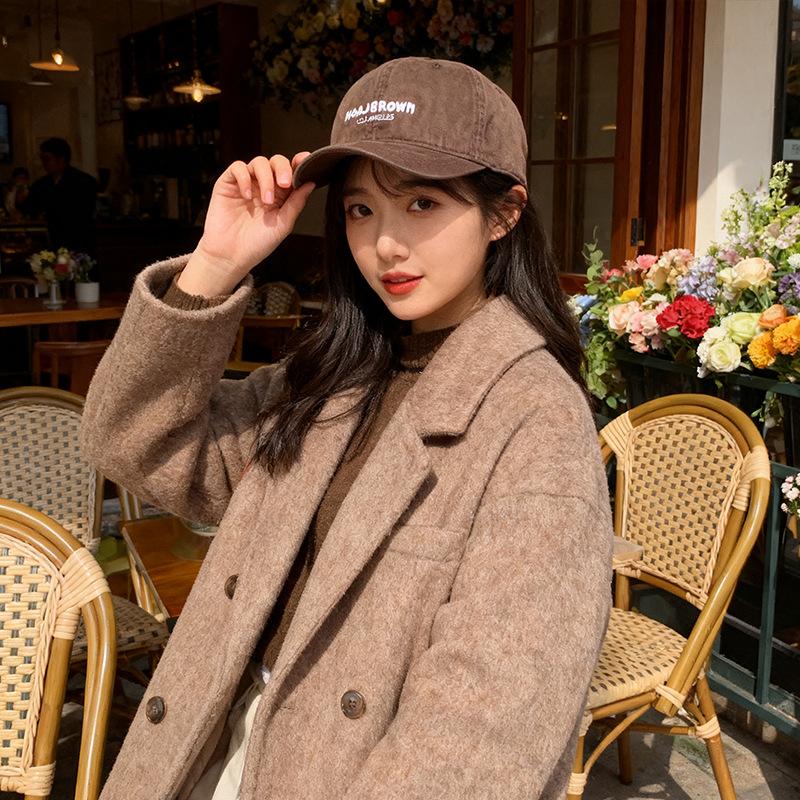 

Peaked cap simple and versatile soft top big head circumference baseball cap autumn and winter versatile peaked cap tide 【regular】 кофейный