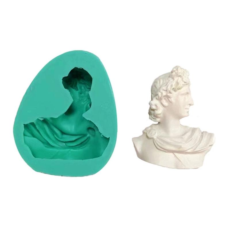 3D Portrait Sculpture Silicone Flexible Food Safe Mould Clay Resin Ceramics Candy Fondant Candy Chocolate Soap Mould