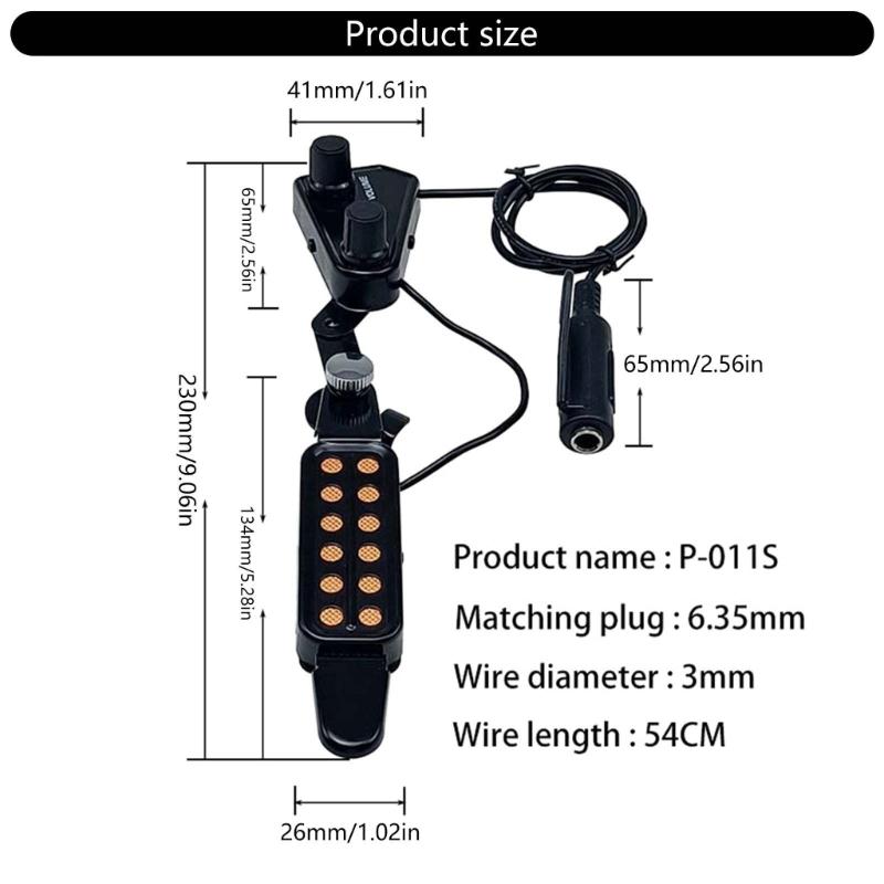 12 Sound Hole Magnetic Pickup Transducer Replacement Magnetic Transducer Guitar Sound Hole Pickup Guitar Accessories