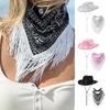 Bachelorettes Party Costume Women Cowboy Hat Scarf Bandanas Carnivals Party Wear