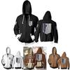 Premium Attack On Titan Hoodie Hooded Sweater Sweatshirt Zipper Coat Cosplay Costume For Fans