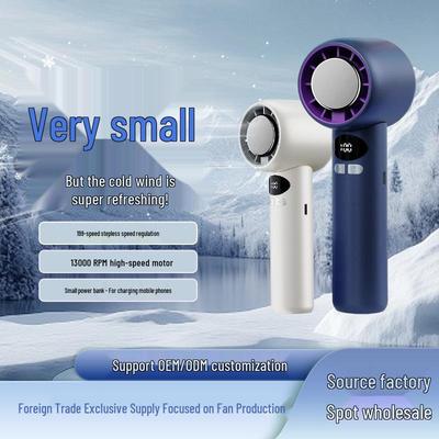 100-Speed Portable USB Rechargeable Mini Handheld Turbo Fan for Strong Outdoor Cooling