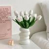 3D Printed Flower Vases Modern Plastic Flower Plant Pot Decorative White Vase Home Living Room Office Table Decor