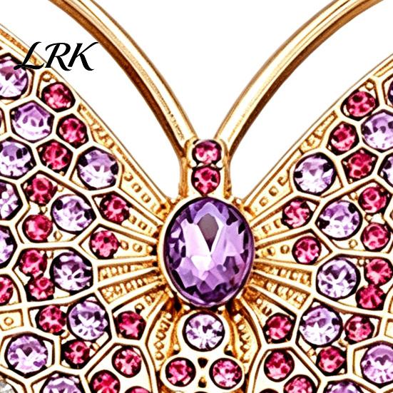 Metal Butterfly Brooch Rhinestone for Women, Vintage Insect Lapel Pin, Shirts Pins Decorative Accessory Clothes Scarf Shawl Dress Bag Women