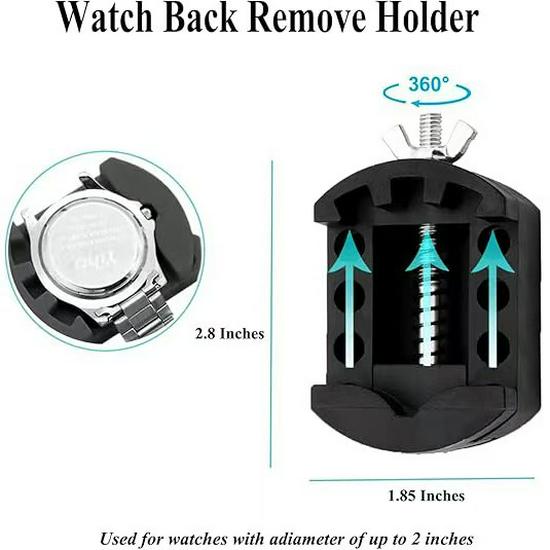 Three-Jaw Watch Case Opener for Repair and Battery Replacement