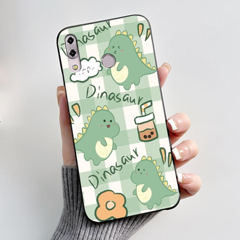 Case For Asus ZenFone 5 5z ZS620KL ZE620KL Capa Coque Cute Cartoon Printing Shell Protective Cover Soft Silicone Black Casing
