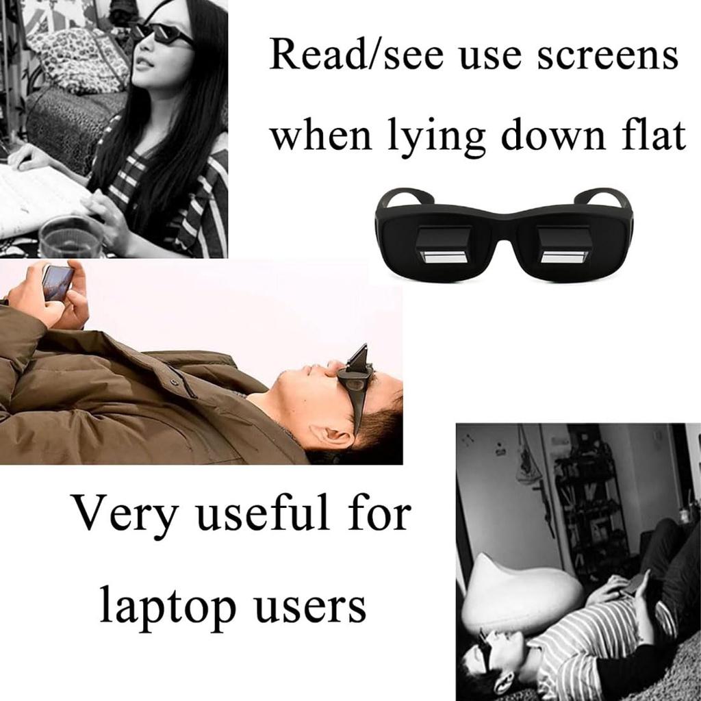 Lazy Eyeglasses Lazy Reading Presbyopia Glasses HD Eyeglasses Prismatic Periscope Eyeglasses for Reading Presbyopia and Watching TV While Lying Down