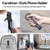 Alloy Magnetic Phone Tripod Foldable Portable Stand Carabiner-Mounted Desk Support with 3 Magnetic Rings for 14 15