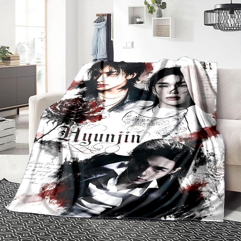 Hyunjin'S Emotional Journey Blanket Soft Throw Blanket For Home Bedroom Bed Sofa Travel Office Solid Christmas Blanket