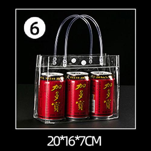 1PC Clear Tote Bag Transparent Shopping Bags Shoulder Handbag PVC Waterproof Storage Bag for Gift Cosmetic Plastic Bags 18 Sizes