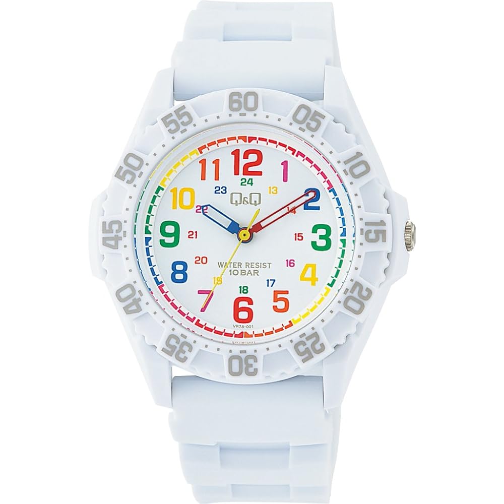 Citizen Q&Q Analog Waterproof Watch with Urethane Strap VR78-001 Men s White