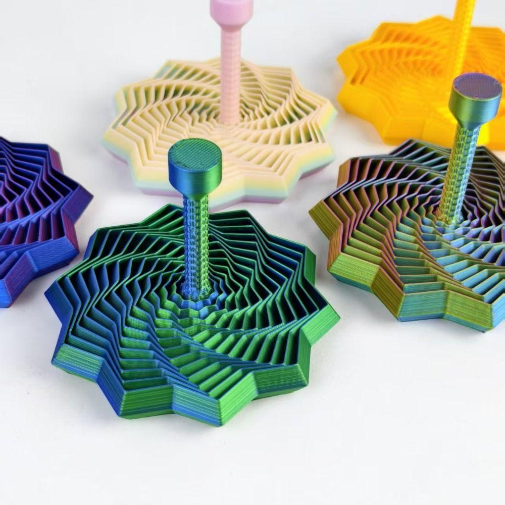 Geometrisches Design Fraktal Fidget Stern Modell 3D-Druck Wirbelnde Spirale Ornamente Büro/Schule