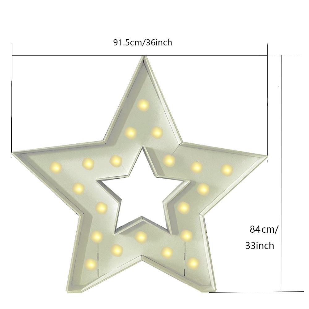 

1 шт. 91,5 см Светящаяся Звездная Рама KT Board Светодиодные Звезды Декоративный Свет для Свадебной Вечеринки Юбилейной Декорации