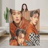 Seonghwa Kpop Ateez Band Plush Blanket Child Flannel Throw Blanket For Outdoor Warm Soft Custom Quality Bedspread Gift