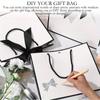 10pcs Ribbon Bow Gift Bags with Twine Handles Paper Bags with Black Ribbon Shopping Bags for Birthday Wedding Christmas Housewarming  Anniversary