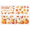 Thanksgiving Pumpkin Maple Leaf Static Cling Window Sticker PVC Glass Decor