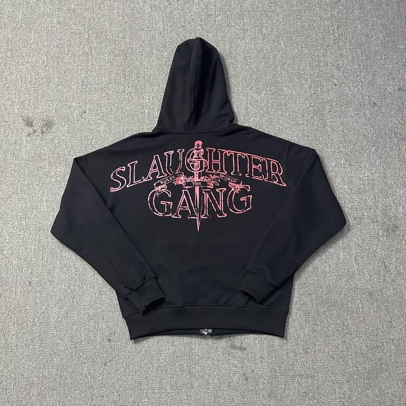 Corteiz Alcatraz Retro Print Kapuzenpullover Jogginghosen Set Herren Lockerer Schnitt Streetwear