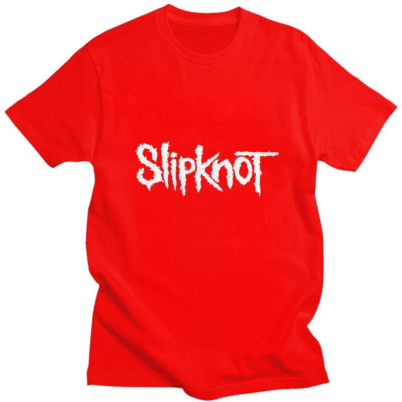 Custom Trendy Slipknots T Shirt Men Short Sleeves Pure Cotton Tshirt Heavy Metal Rock Music Gift Tee Tops Fashion Tshirts