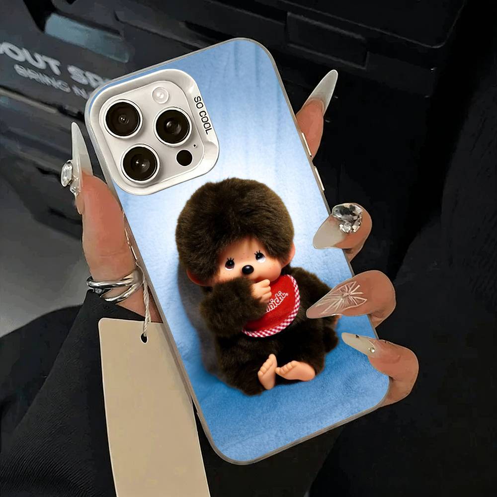 Cute M-monch-hichis Phone Case For IPhone 17 Air 16 15 14 13 12 11 Pro Max White  Sliver  Hard Cover