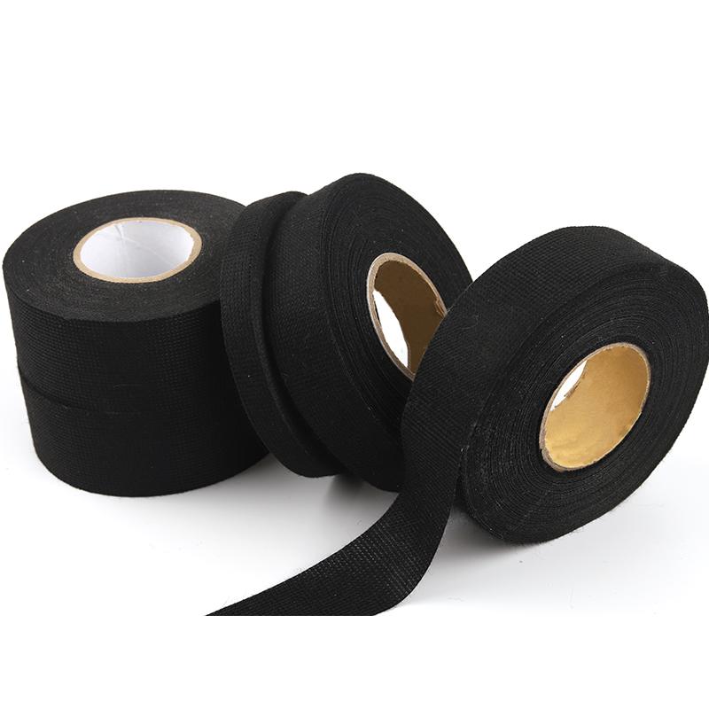 15M 9/19/25MM Automotive Cable Wire Harness Tape Heat Resistant Cloth Tape for Electronic Equipment Wire Harness Bundling