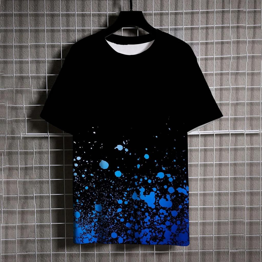 Summer Fashion Sports Graffiti Men T-shirts New Trend Harajuku Casual Personality 3D Printed Round Neck Short Sleeve Tees Tops