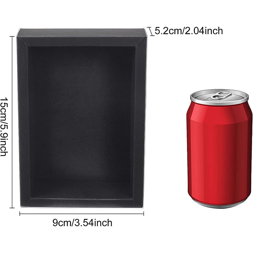 12sets Drawer Kraft Paper Box Festival Gift Wrapping Boxes Gift Packaging Boxes for Jewelry Wedding Party with PVC Plastic Windows Black