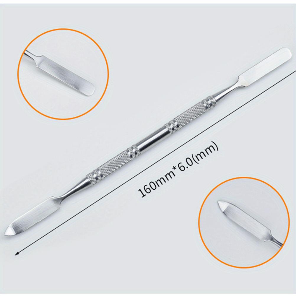 1pc Stainless Steel Spatula Professional Mirror Lady Mixing Tool for Nail Eye Shadow Eyelash Pigment Blending Foundation