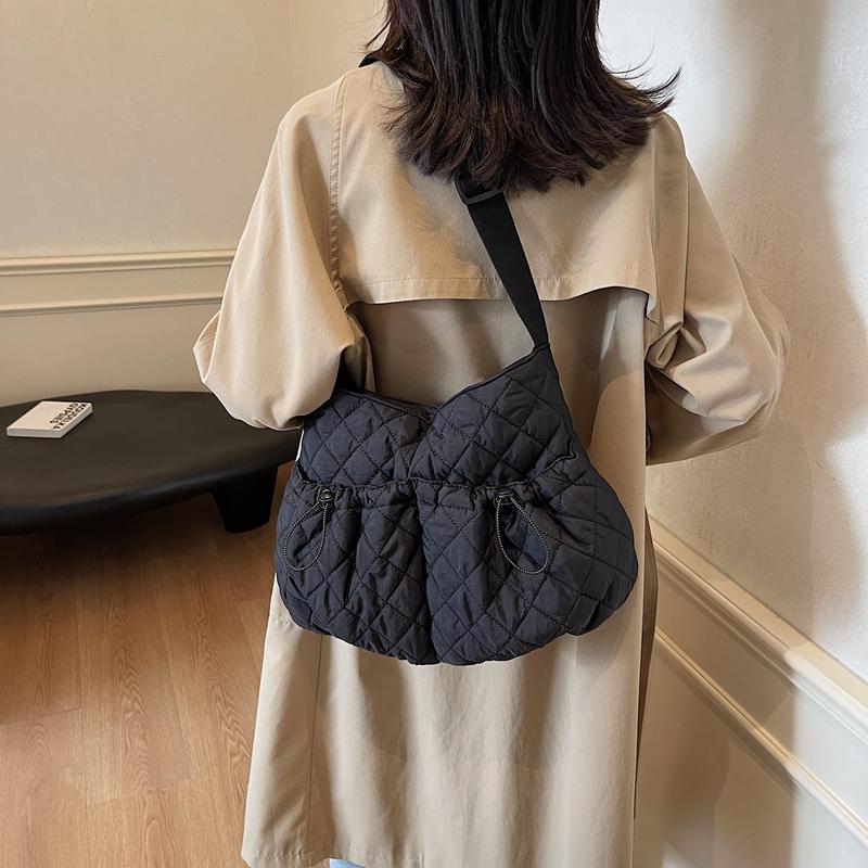 Large Capacity Tote Bag Women's Rhomboid Bag Commuter Crossbody Bag