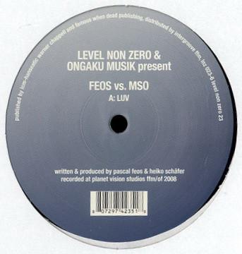 

12inch Record F.E.O.S., M/S/O - Luv LNZ0236 Level Non Zero 2008 Germany Dance & Electronica Used
