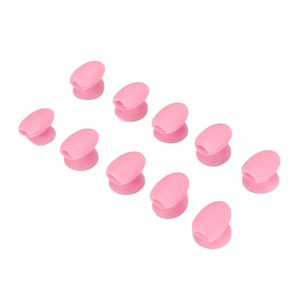 10pcs Couvercles de Pinceaux à Lèvres Ventouse en Silicone Empêchent la Perte Anti-Poussière Couvercle Protecteur de Pinceau à Lèvres