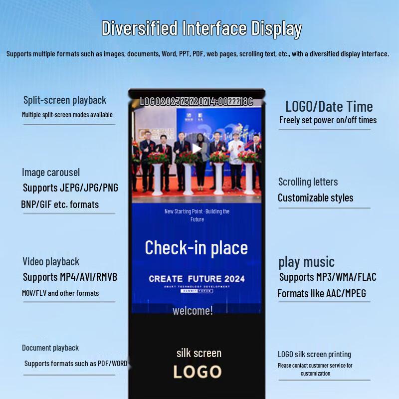 UNCCR Floor-standing Digital Signage Display