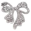 Alloy Brooch Pin Sparkling Rhinestone Bow Brooch Mini Bowknot Shaped Lapel Shape Jewelry Pin Clothing Accessory for Women Girls Minimalist Metal